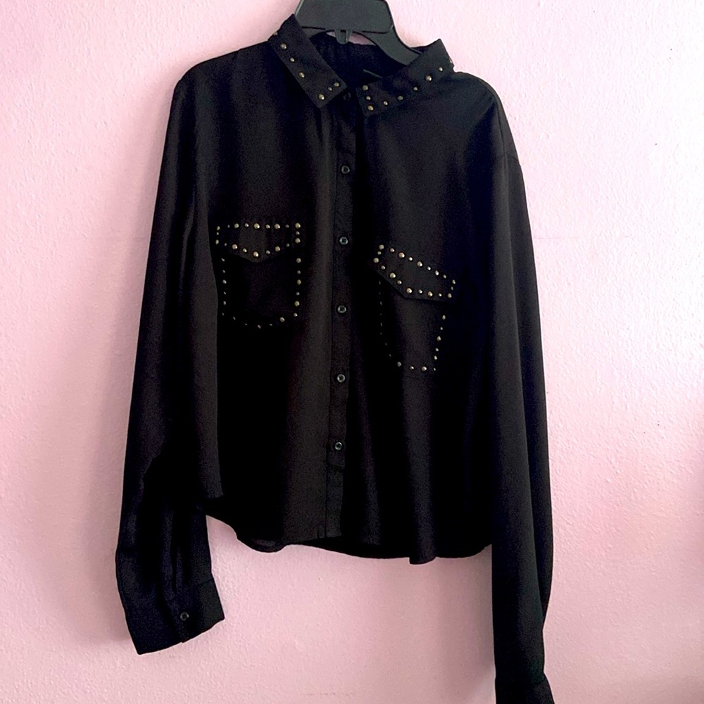 Black button up
